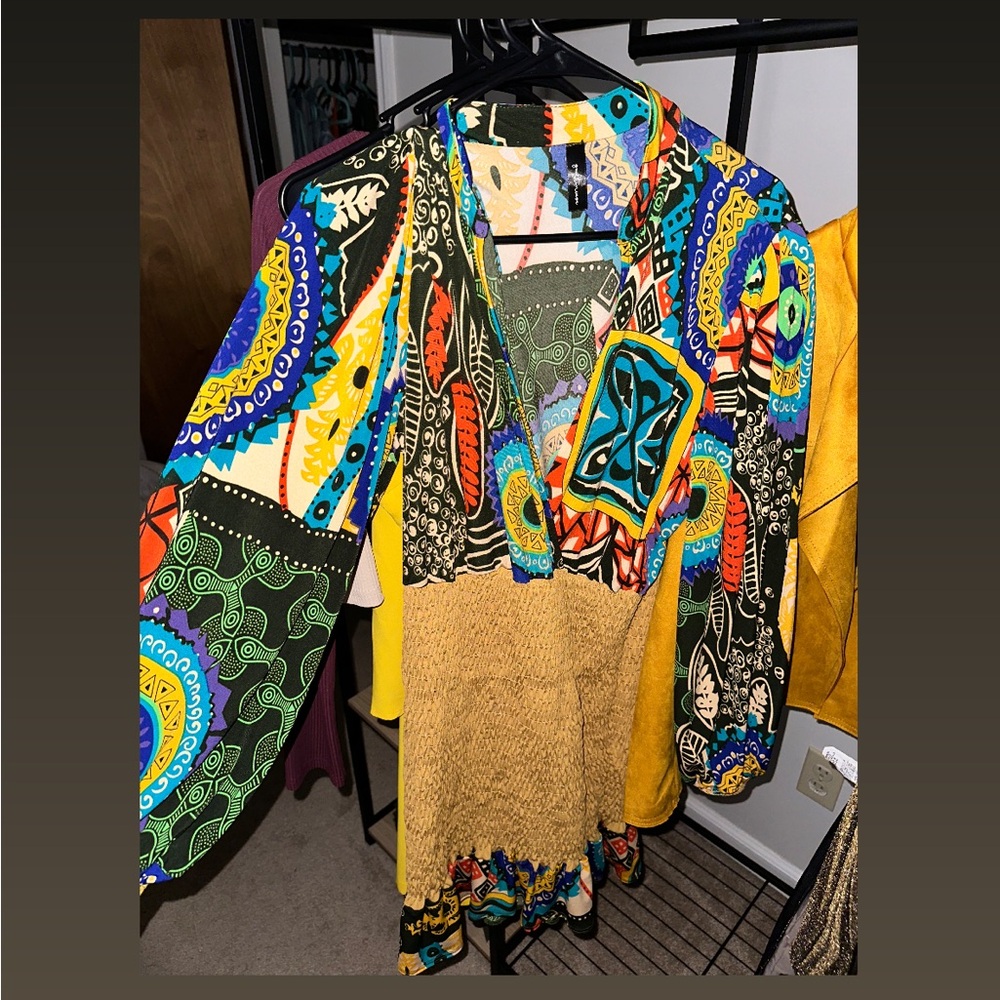 Colorful Patterned Women's Dress
